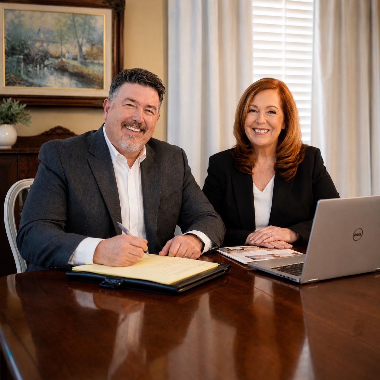 Eric and Margaret in a professional real estate consultation setting