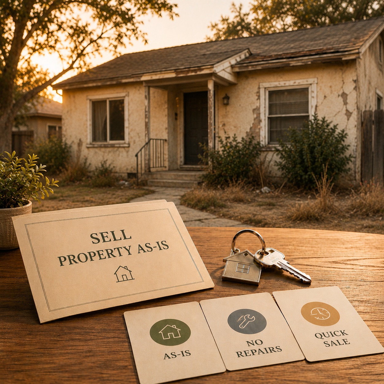 Sell property as-is option